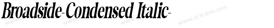 Broadside-Condensed Italic字体转换